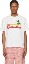 Bode Printed Cotton-jersey Henley T-shirt In Cream