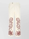 BODE WIDE-LEG EMBROIDERED COTTON TROUSERS