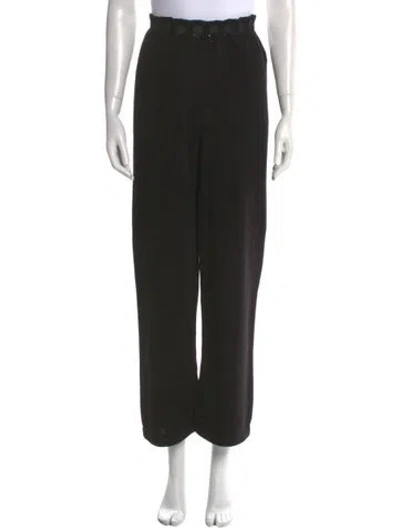 Pre-owned Bode Wide Leg Pants In Black