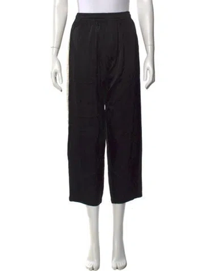 Pre-owned Bode Wide Leg Pants In Black