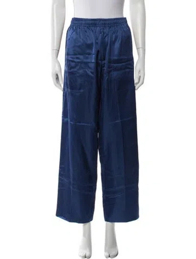 Pre-owned Bode Wide Leg Pants In Blue