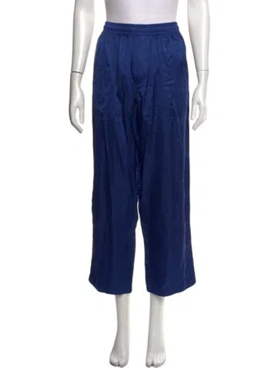 Pre-owned Bode Wide Leg Pants In Blue