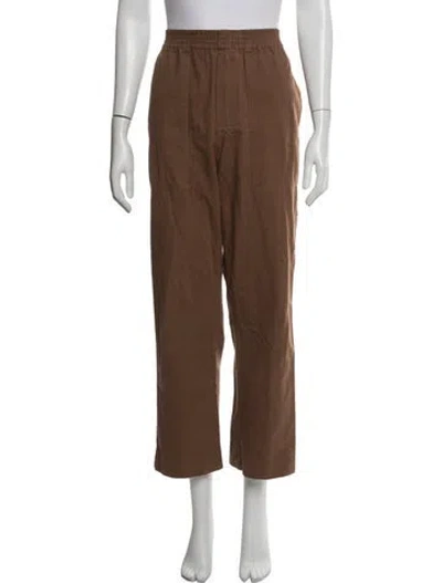 Pre-owned Bode Wide Leg Pants In Brown