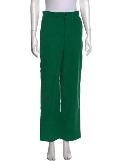 Pre-owned Bode Wide Leg Pants In Green