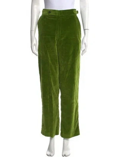 Pre-owned Bode Wide Leg Pants In Green