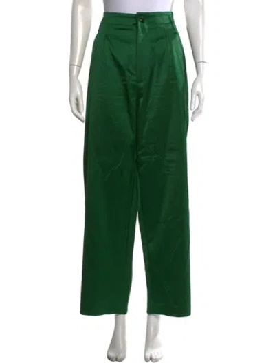 Pre-owned Bode Wide Leg Pants In Green