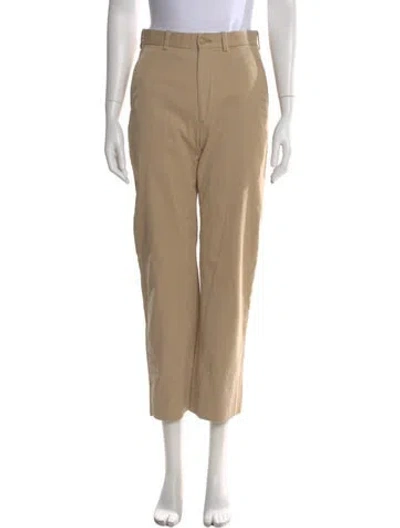 Pre-owned Bode Wide Leg Pants In Neutral