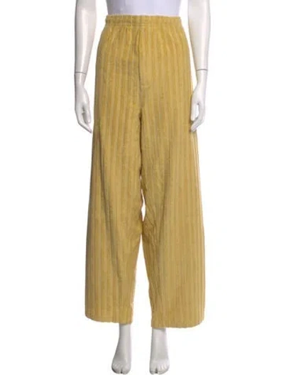 Pre-owned Bode Wide Leg Pants W/ Tags In Yellow