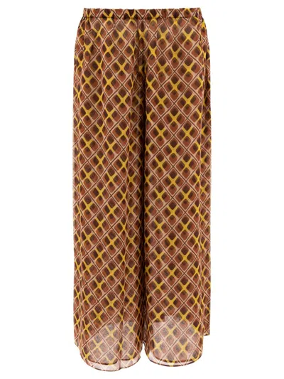 BODE BODE WIDE-LEG TROUSERS WITH GEOMETRIC PATTERN