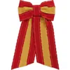 Bode Red & Yellow Winner's Sash Bevel Bow Barrette In Red Yellow
