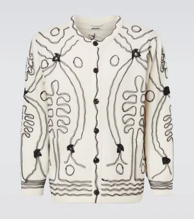 Bode Winter Garden Cashmere Cardigan In Multi