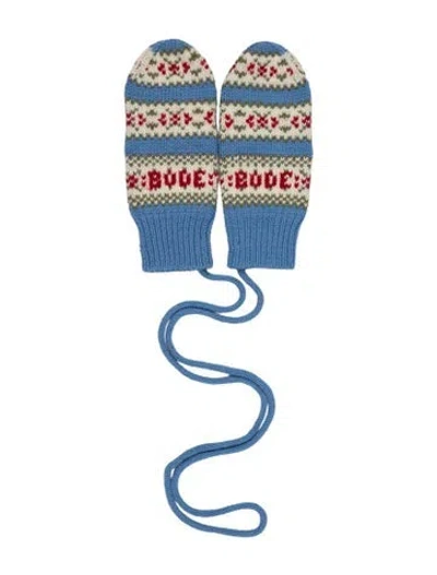 Pre-owned Bode Winter Mittens In Blue
