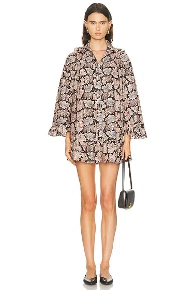 Bode Wisteria Dress In Purple