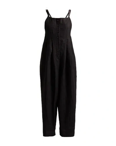BODE BODE WOMAN JUMPSUIT BLACK SIZE M LINEN