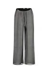Bode Black Juana Sheer Silk Trousers In Black