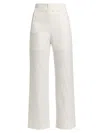 Bode Women's Linen Sailor Trousers In White