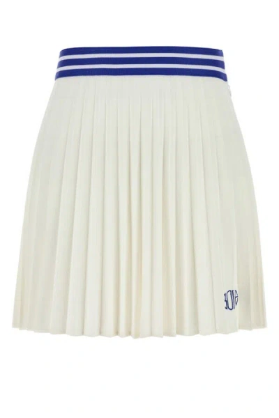 BODE BODE WOMEN WHITE PIQUET COURT MINI SKIRT
