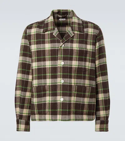 BODE WOODCREST PLAID WOOL FLANNEL OVERSHIRT