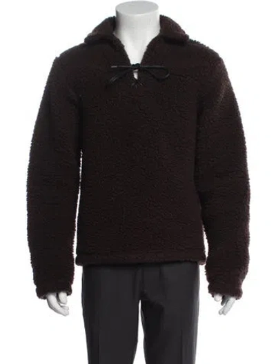 Pre-owned Bode Wool Collar Polo Sweater In Brown
