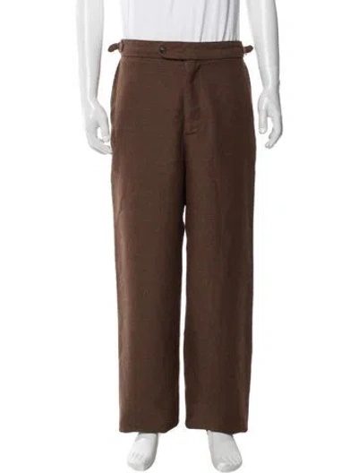 Pre-owned Bode Wool Dress Pants In Brown