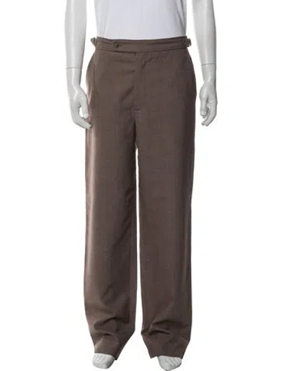 Pre-owned Bode Wool Dress Pants In Brown