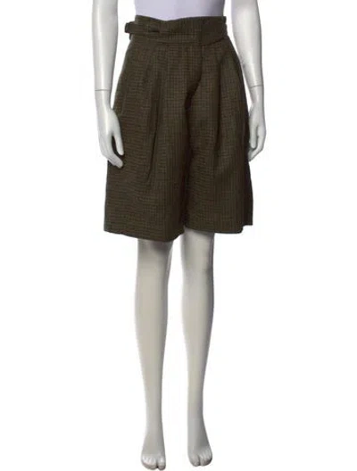 Pre-owned Bode Wool Knee-length Shorts In Green