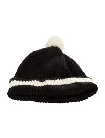 Pre-owned Bode Wool Knitted Beanie  W/tags In Black