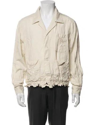 Pre-owned Bode Wool Patterned Jacket In Neutrals