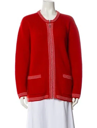 Pre-owned Bode Wool Scoop Neck Sweater In Red