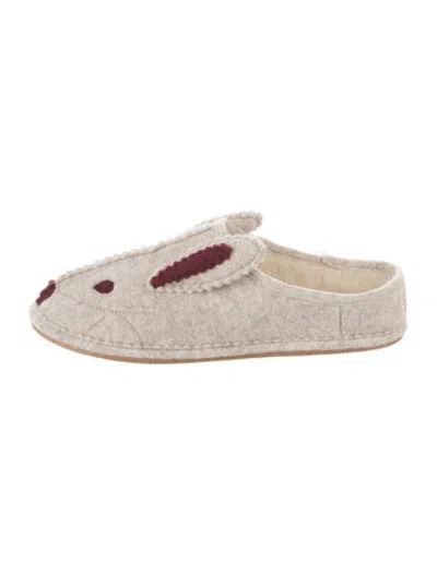 Pre-owned Bode Wool Slippers In Neutrals