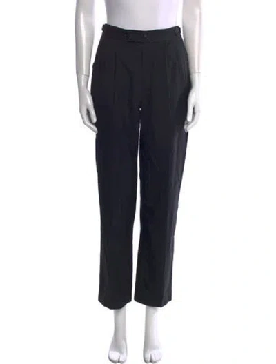 Pre-owned Bode Wool Straight Leg Pants In Black