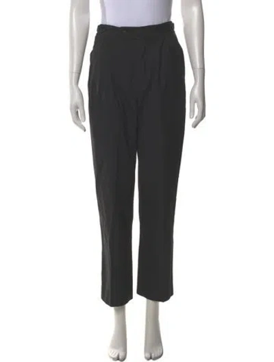 Pre-owned Bode Wool Straight Leg Pants In Black