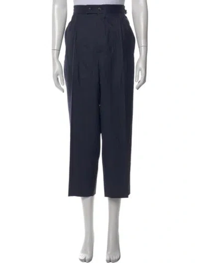Pre-owned Bode Wool Straight Leg Pants In Blue