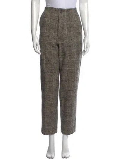 Pre-owned Bode Wool Straight Leg Pants In Neutral