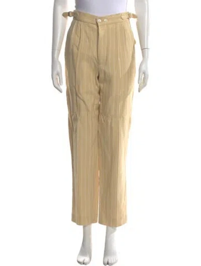 Pre-owned Bode Wool Straight Leg Pants In Neutral