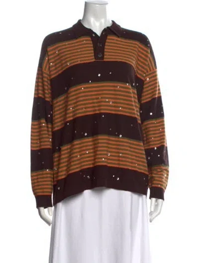 Pre-owned Bode Wool Striped Sweater In Multi
