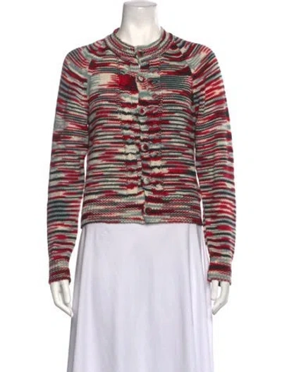 Pre-owned Bode Wool Striped Sweater In Red