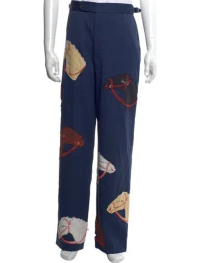 Pre-owned Bode Wool Sweatpants In Blue