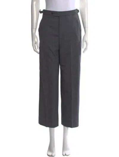 Pre-owned Bode Wool Wide Leg Pants In Grey