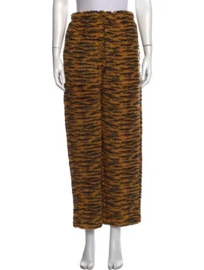 Pre-owned Bode Wool Wide Leg Pants W/ Tags In Brown