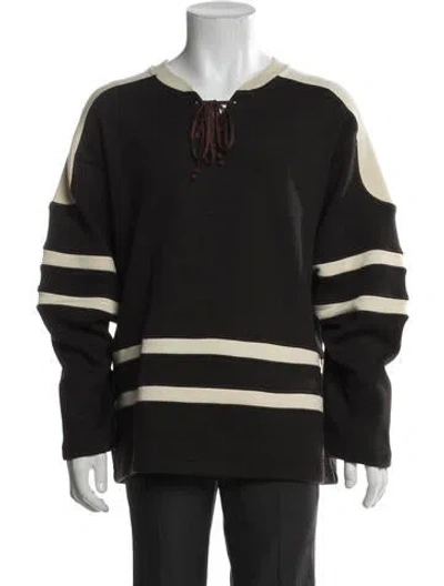 Pre-owned Bode X Nike 2024 Striped Polo Sweater In Blue