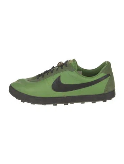 Pre-owned Bode X Nike Leather Printed Athletic Sneakers In Green