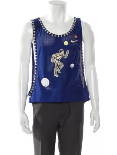 Pre-owned Bode X Nike Pinny Graphic Print T-shirt In Blue