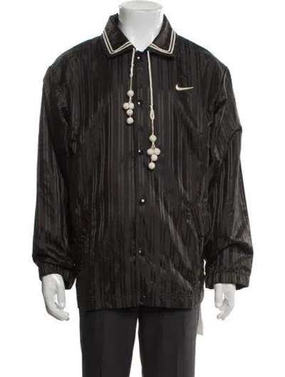 Pre-owned Bode X Nike Scrimmage Striped Windbreaker In Brown