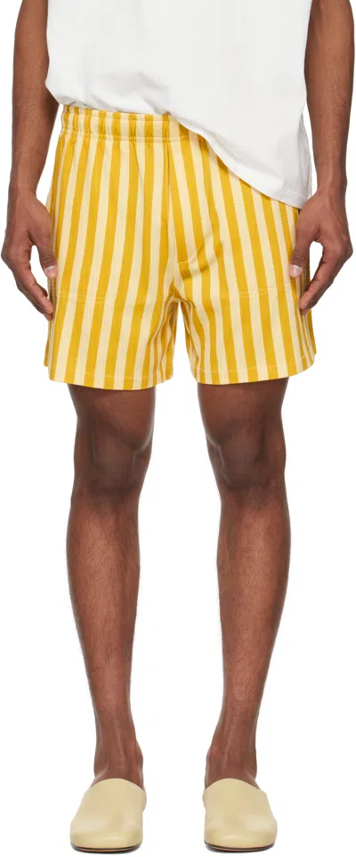 Bode Yellow Medalist Shorts In Yellow Multi