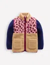 Boden 2-in-1-teddyfell-jacke-pink Leopardenmuster In Multi