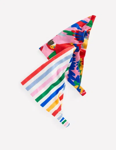 Boden Kids' 2 Pack Headscarves Multi Stripe/parrot Girls  In Pink