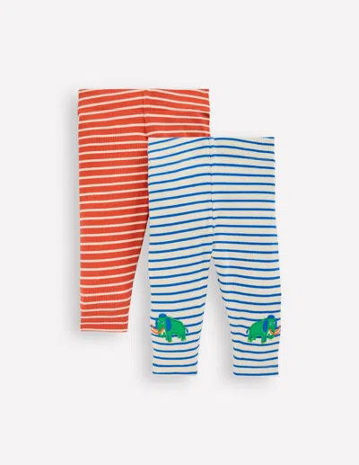 Boden Babies' 2 Pack Ribbed Leggings Prehistoric Multi Boys