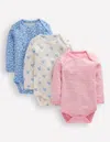 Boden Pointelle-bodys Im 3er-pack-sanftes Naturweiss Winzige Schleifen In Multi