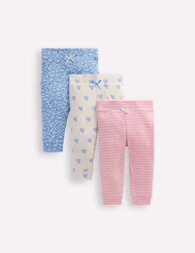 Boden Babies' 3 Pack Pointelle Leggings-ditsy / Bows Female  In Multi